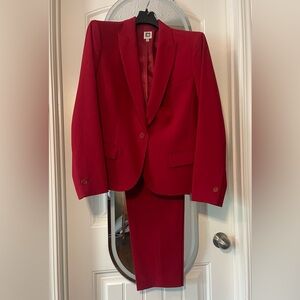 Women’s size 12 Anne Klein Red Power suit New